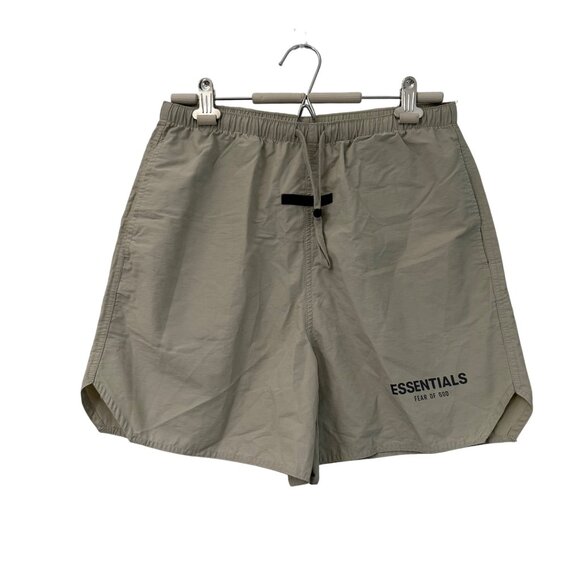 Fear of God Essentials Gray Cotton Nylon Drawstring Cord Shorts Mens Small - Picture 2 of 7